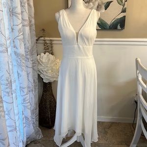 Morilee by Madeline Gardner White Evening/ Bridal/ Bridesmaid/ Prom Dress Sz 14